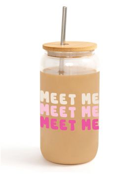 Meet Me at the Court Pickleball Glass Can